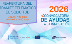 Reapertura del trámite telemático de solicitud: jueves 7 de mayo, de 00.00 a 20.00 horas
